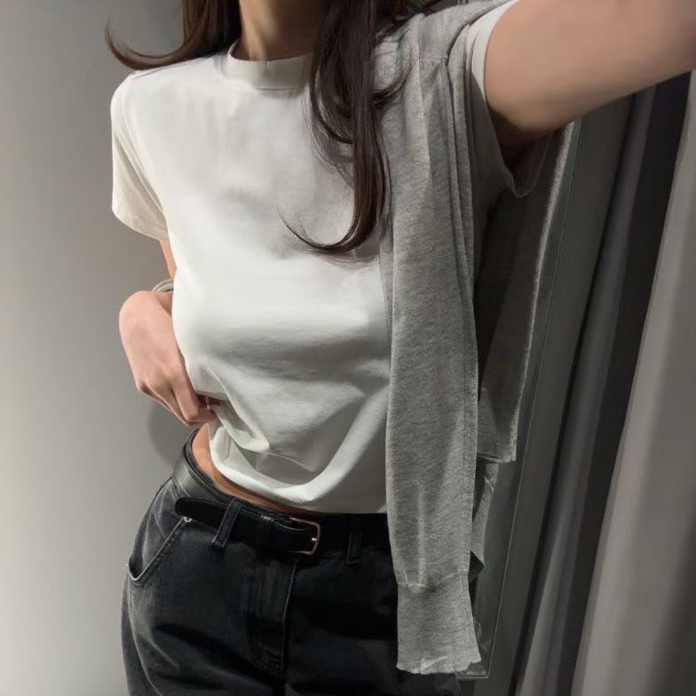 下擺小布標造型短袖圓領棉TEE / 7色