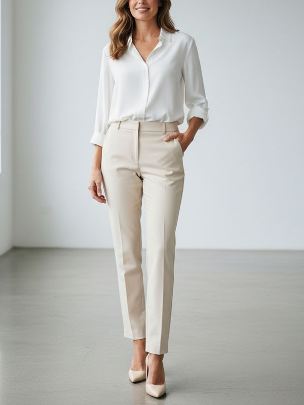 Antonelli Firenze 雙口袋長褲(米)