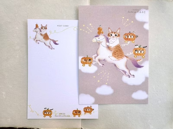 補補貓‧大衛煮愛｜明信片｜馬馬米鴨