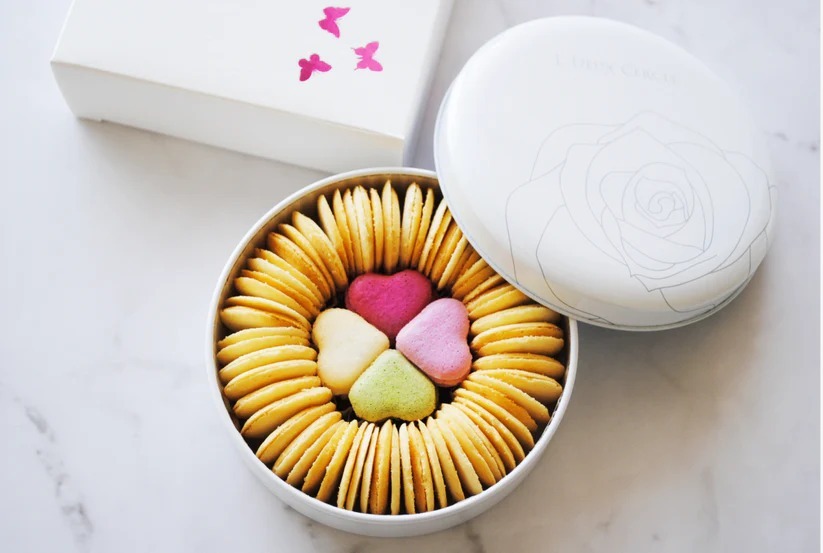 2026 賀年禮品 J.DEUX CERCLE Langue de Chat Quattro Heartine 四重心形曲奇鐵盒