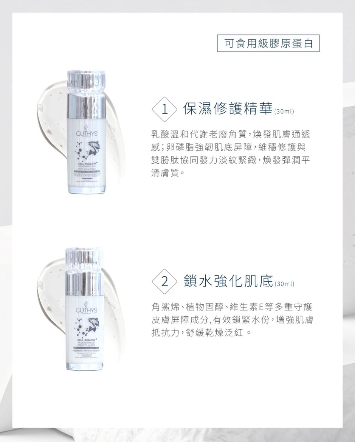 CUTHYS Cell Reglow Fish Collagen 深海魚膠原蛋白 水解蛋白勝肽精華套裝  (一套2支)