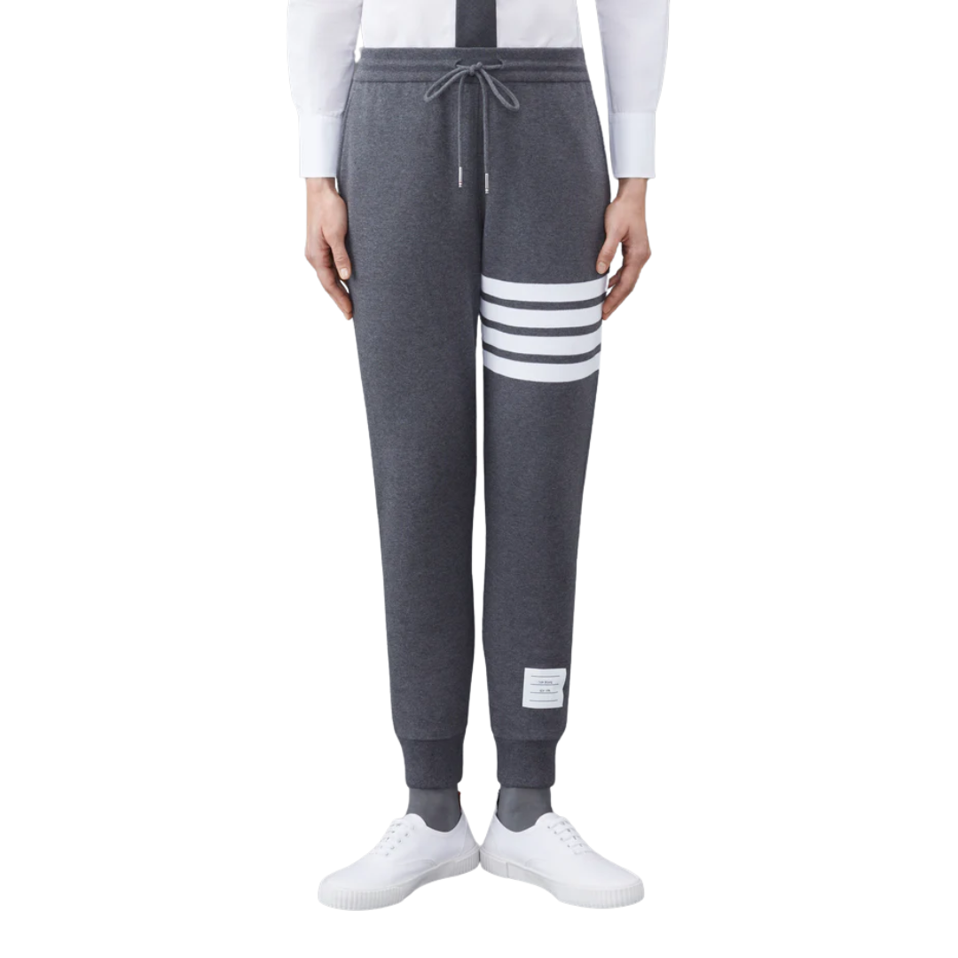 1FF0101-343 [THOM BROWNE] Classic Loopback 4-Bar Sweatpants Dark Grey (SS26) #FJQ001A 00535-025 (C-EU-E)