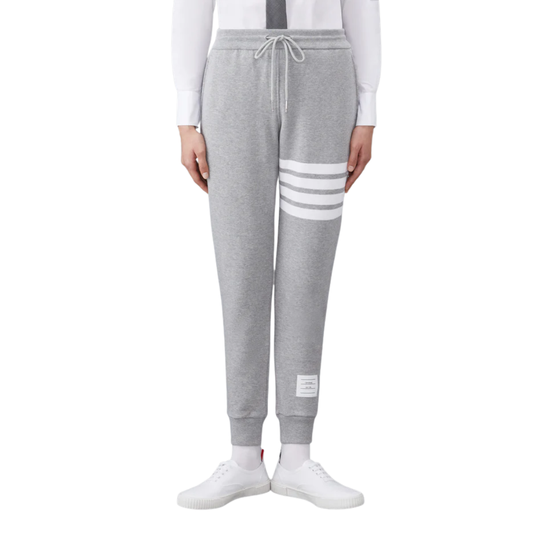 1FF0101-344 [THOM BROWNE] Classic Loopback 4-Bar Sweatpants Light Grey (SS26) #FJQ001A 00535-055 (C-EU-E)