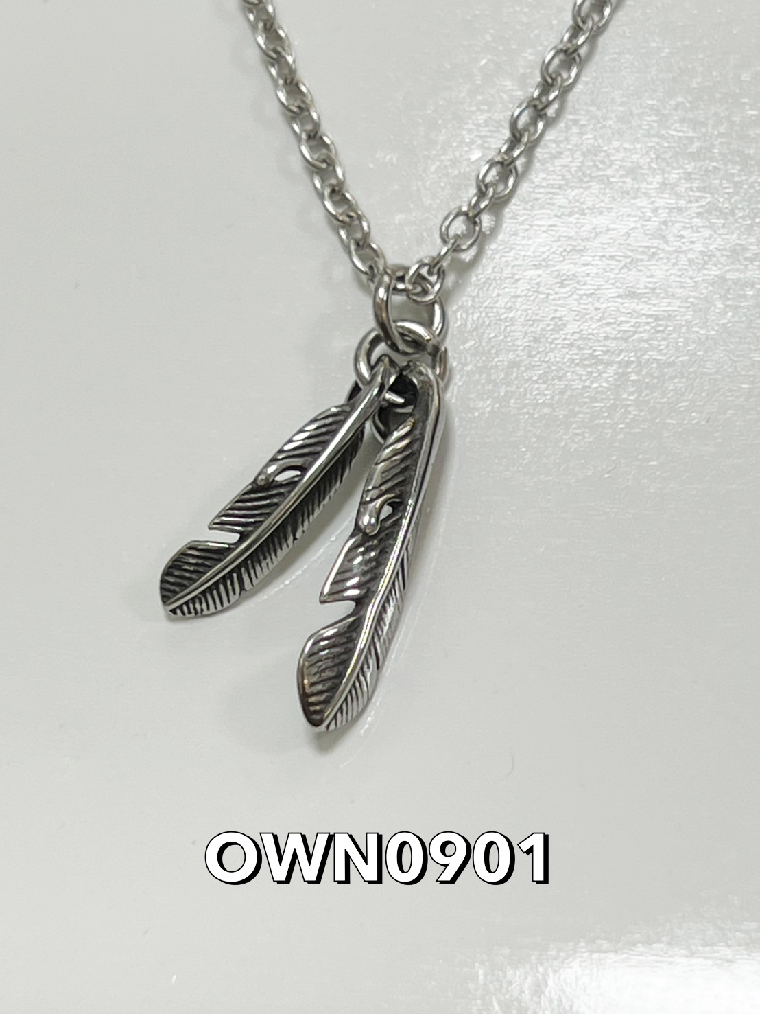 【OWN】JBANS CLASSIC 雙羽毛 項鍊 吊墜 韓國 飾品 手術鋼 經典老牌 男女款 情侶款