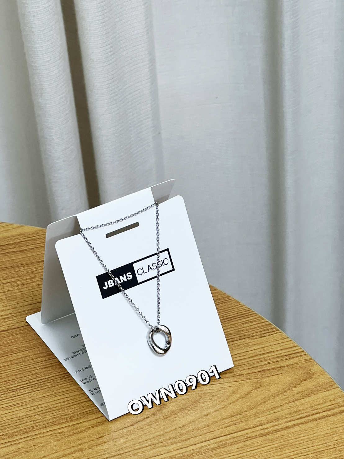 【OWN】JBANS CLASSIC 斜紋 項鍊 吊墜 韓國 飾品 手術鋼 經典老牌 男女款 情侶款