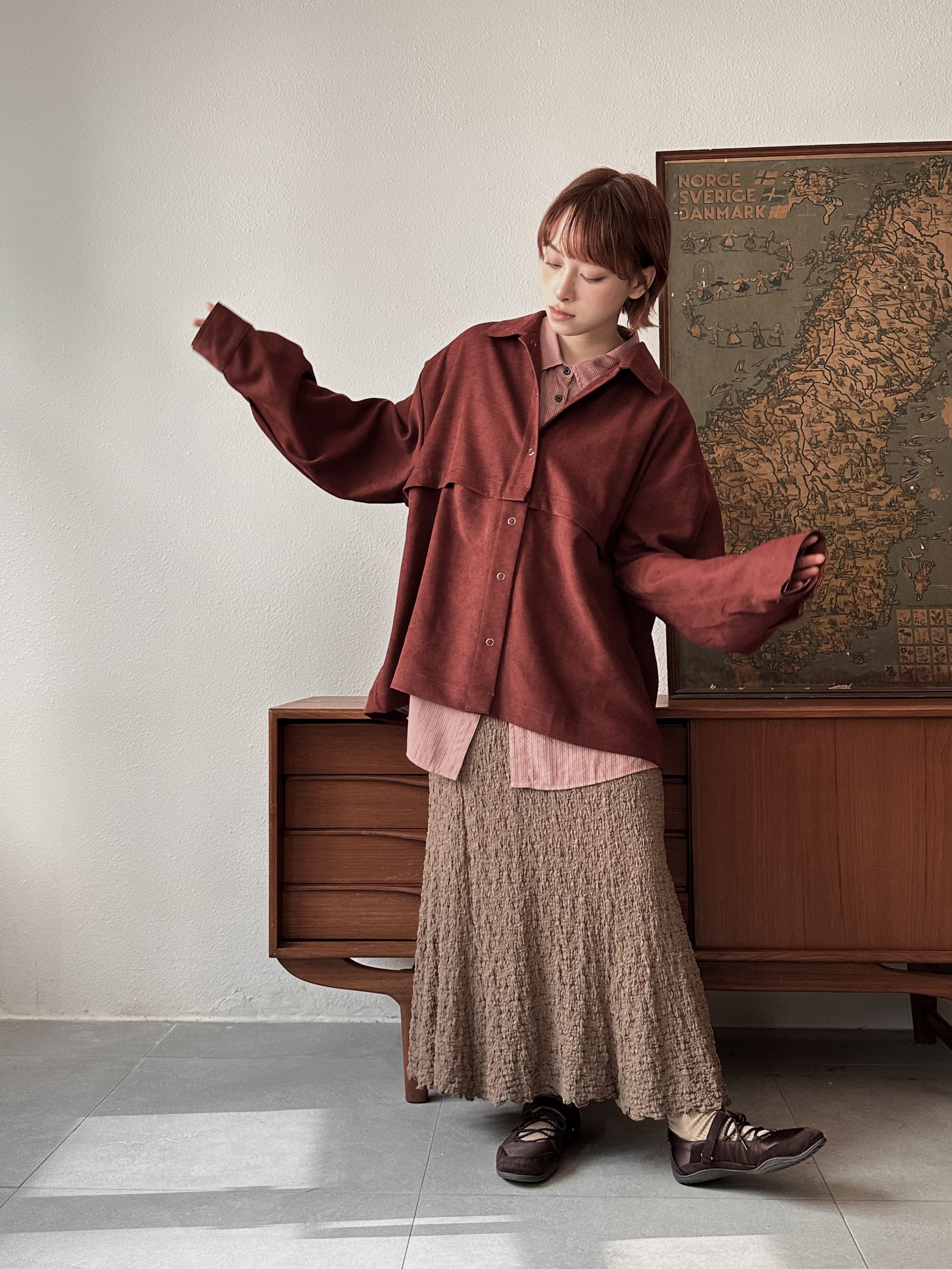 可分拆！斜紋磨毛外套- JK44335