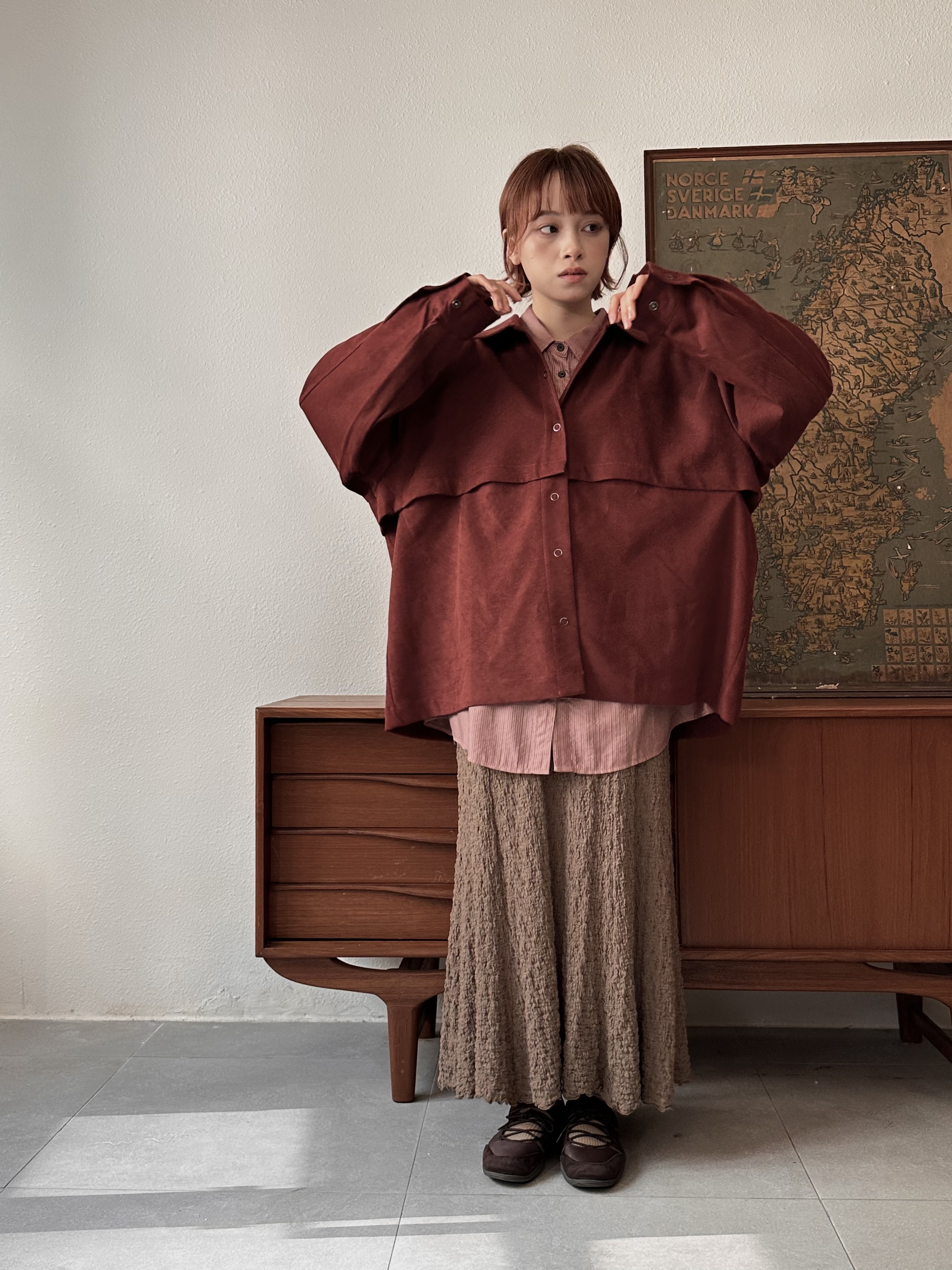 可分拆！斜紋磨毛外套- JK44335