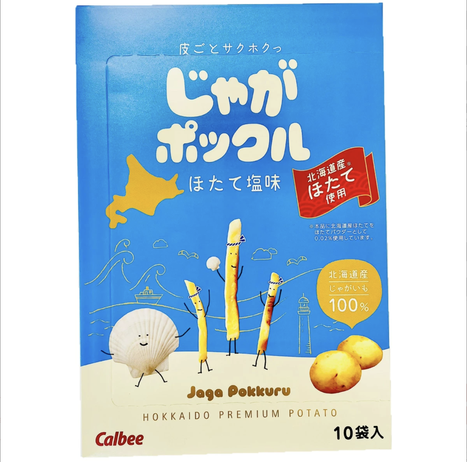 【直播】LX013042 Calbee 扇貝鹽口味薯條 10小包