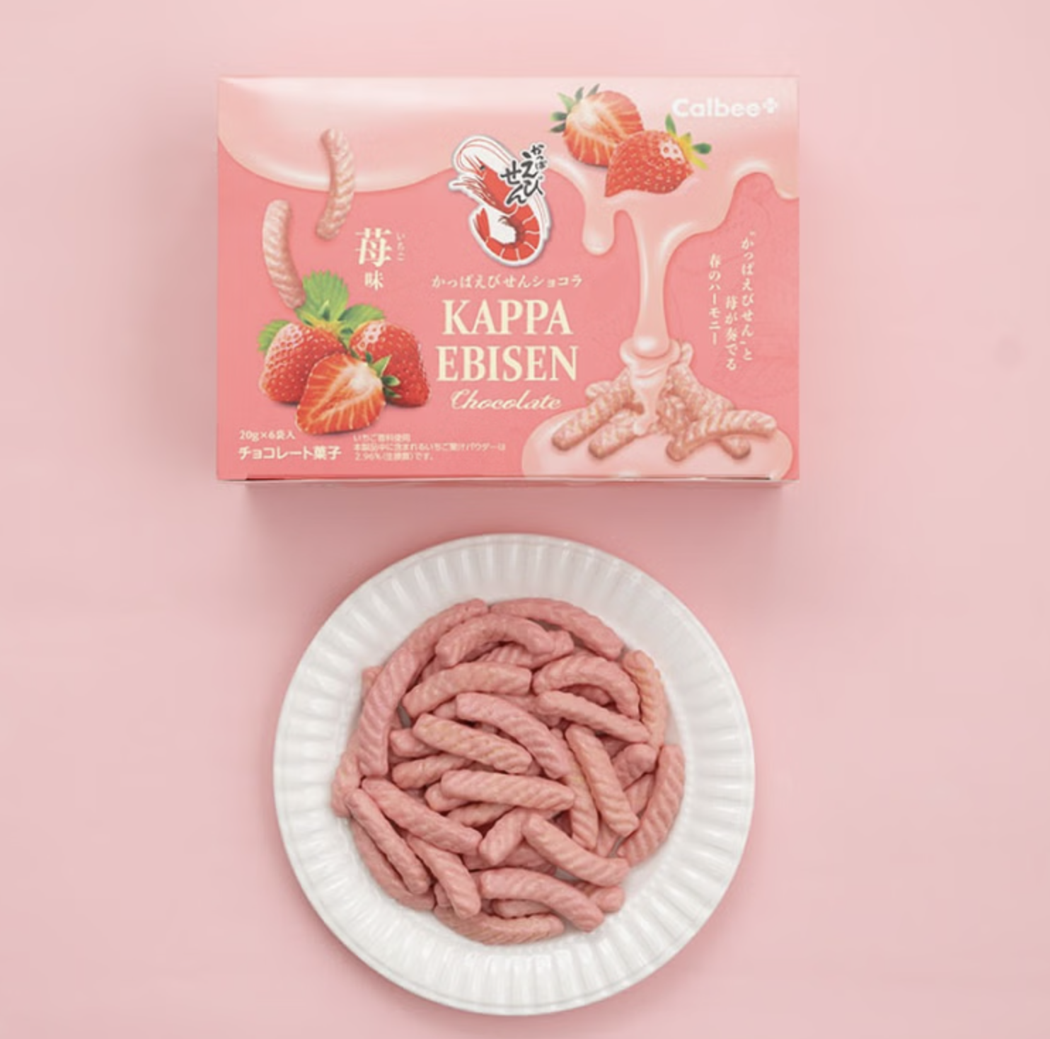 【直播】LX013043 Calbee 蝦條巧克力草莓味限定口味