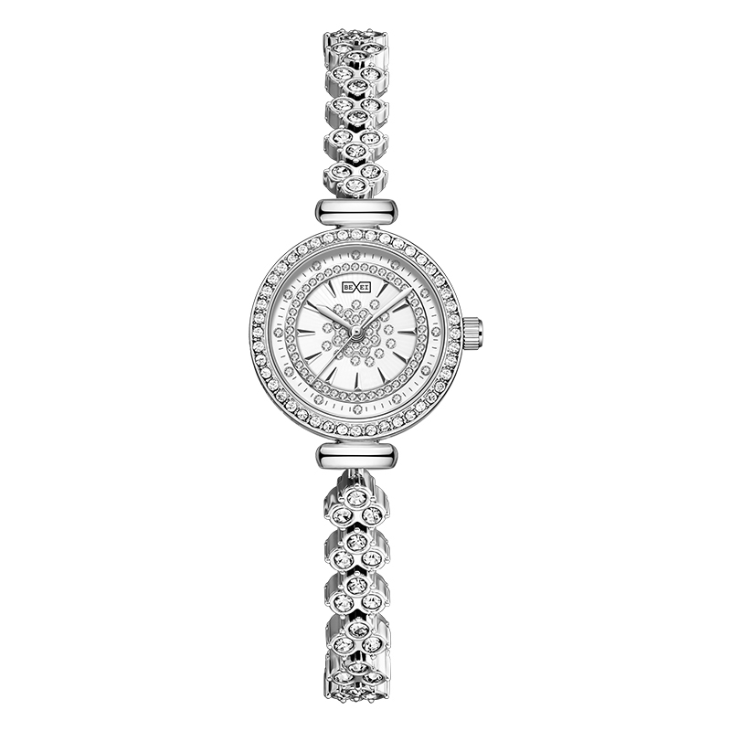 【BEXEI 貝克斯】6119 優雅 氣質 淑女 名媛 晶鑽錶盤 晶鑽錶殼錶帶 石英 手錶 女錶