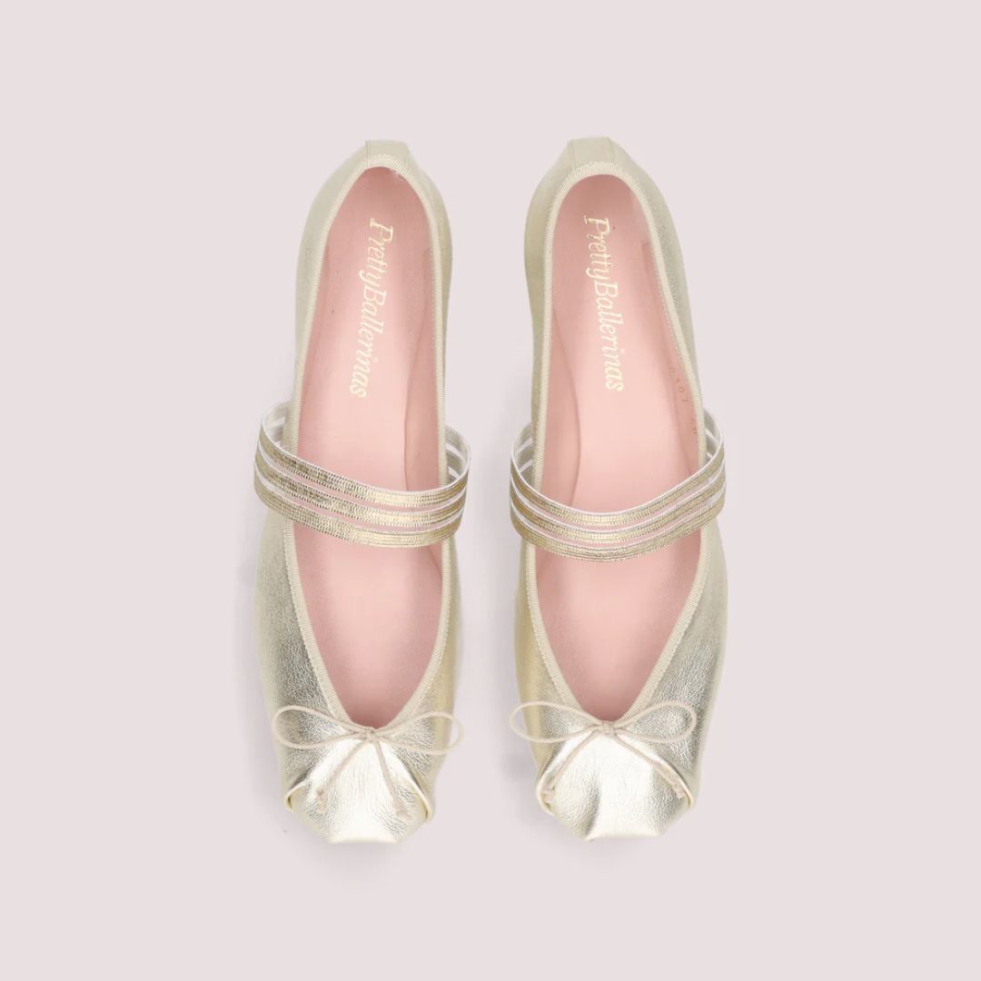 1PB0109-056 [PRETTY BALLERINAS] Ami Plata Mary Janes Gold #52198_B (BR)