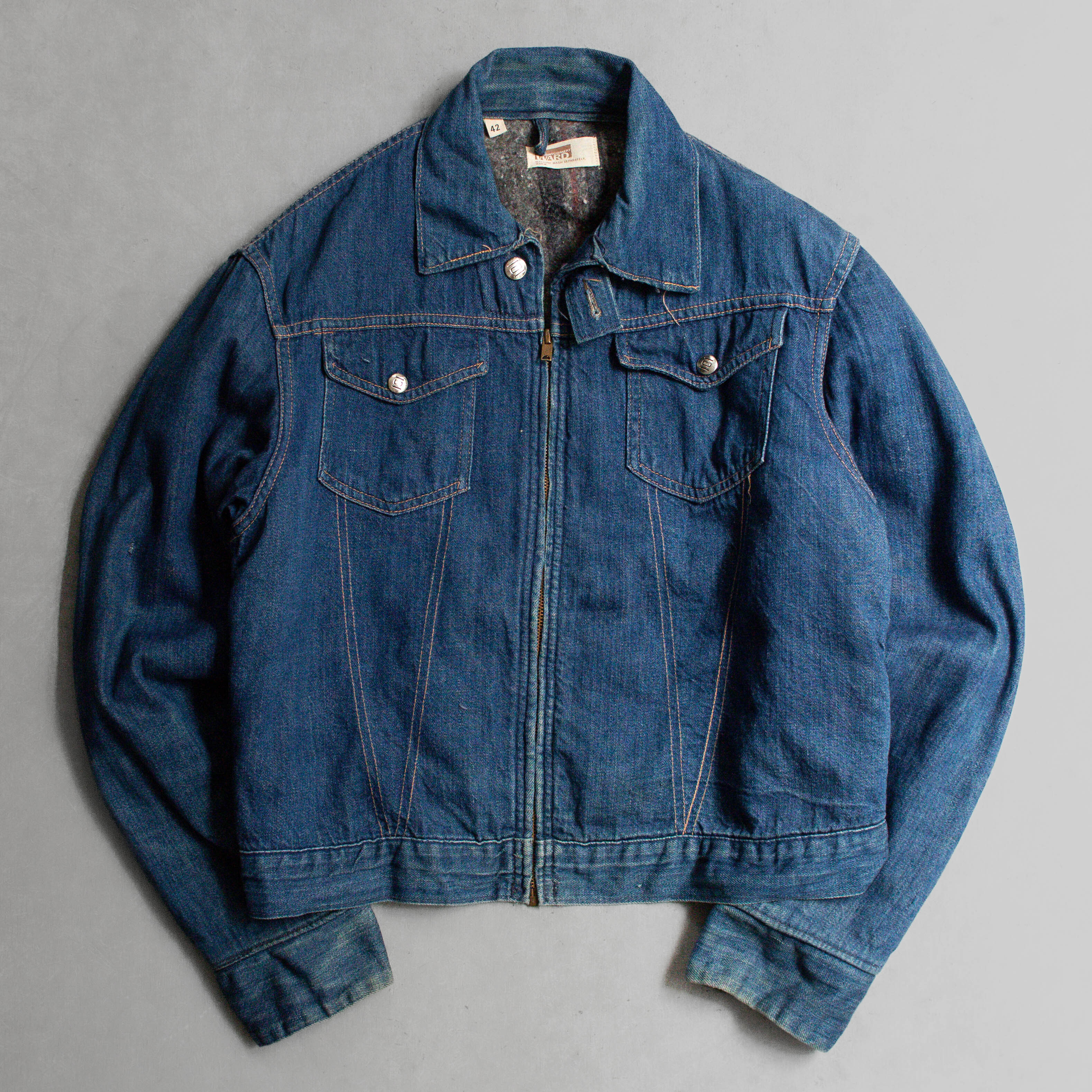 70S MONTGOMERY BLANKET DENIM JACKET 美國製 毛毯 丹寧 外套