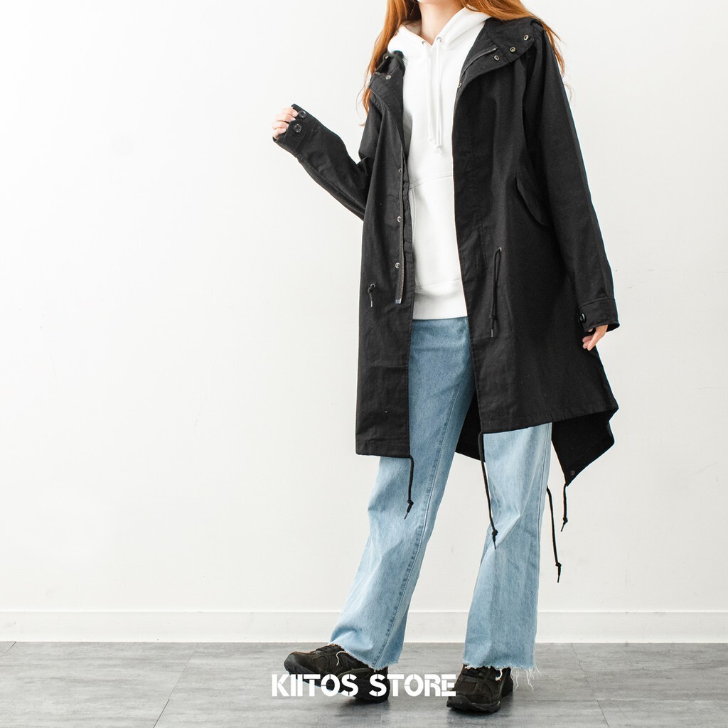 【現貨出清 】United Athle Coat 軍裝外套 長版 連帽 防風 防潑水 燕尾 7447 大衣 UA