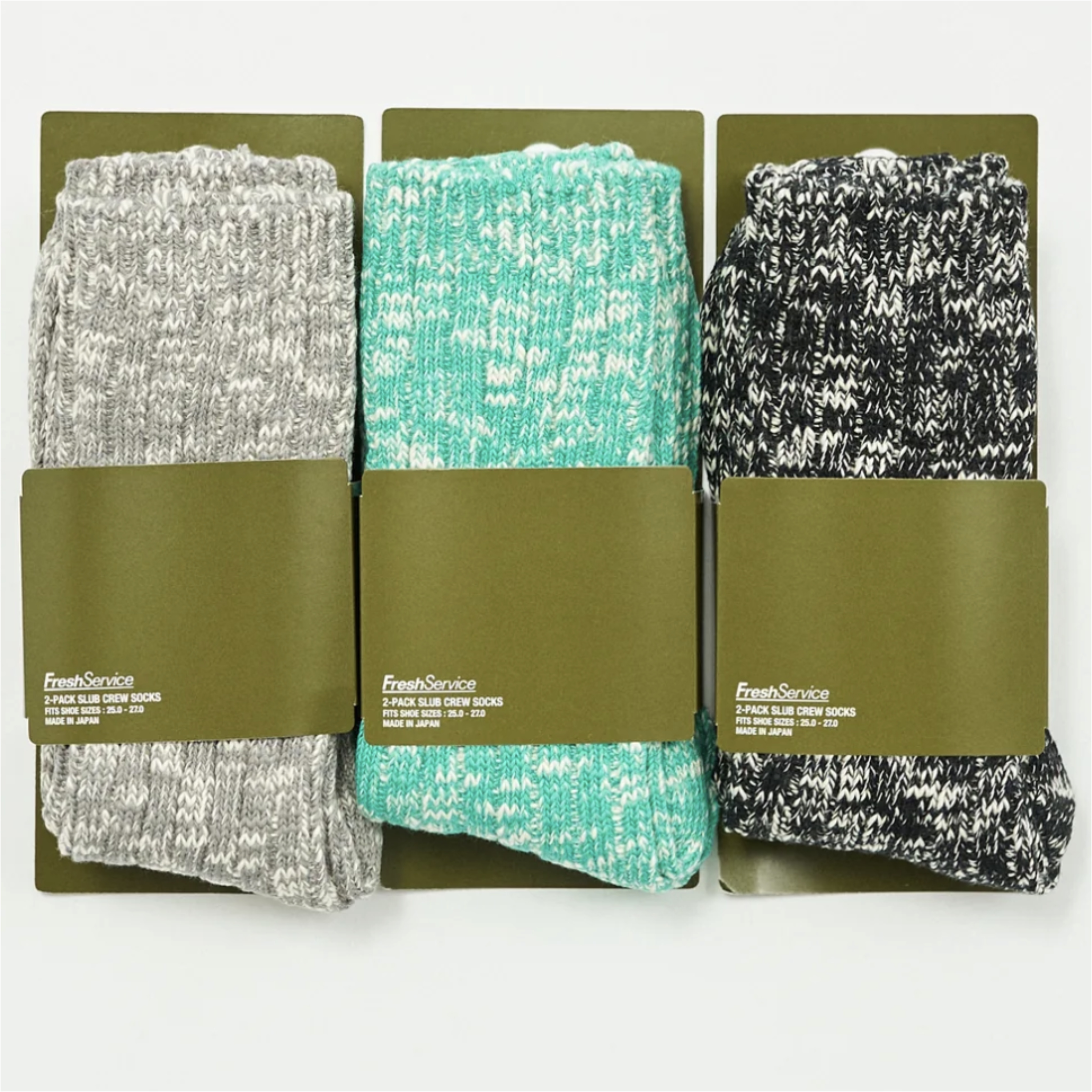 『代購+現貨商品』2025AW FreshService 2-PACK SLUB CREW SOCKS 兩入 雪花 保暖 襪子 長襪 現貨