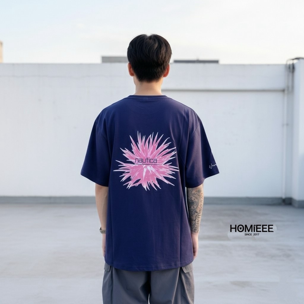 Nautica x JDZ Flower 短袖 花卉 LOGO 深藍 白色 [NTS3673]