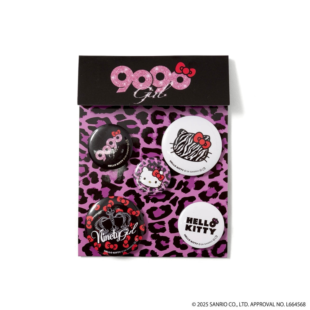 2025AW 9090 × HELLO KITTY Button Badge Set 聯名 三麗鷗 凱蒂貓 五入 別針 現貨 NL0102