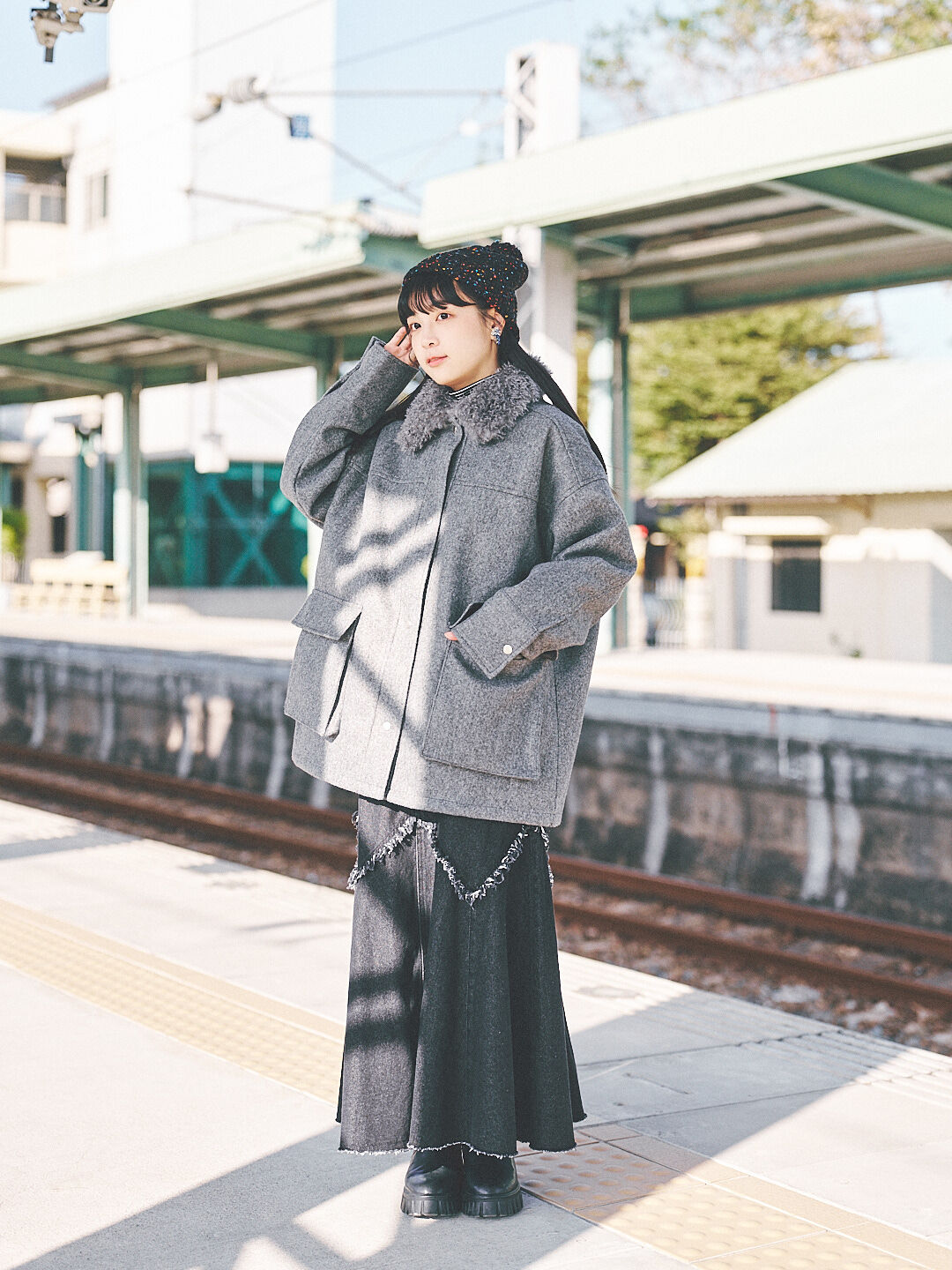 (限量)冬日回放中！2way毛絨翻領外套