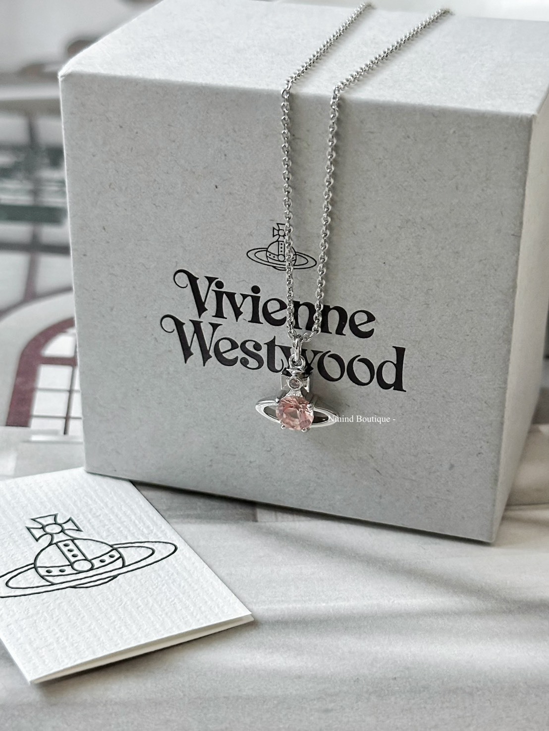 <好飾到✨> Vivienne Westwood Reina 香檳粉鑽星球項鍊