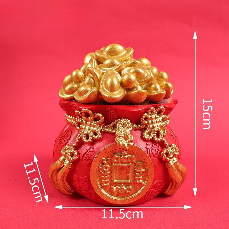 【台灣現貨速發】大福袋造型擺件 招財進寶 錢袋 紅色福袋