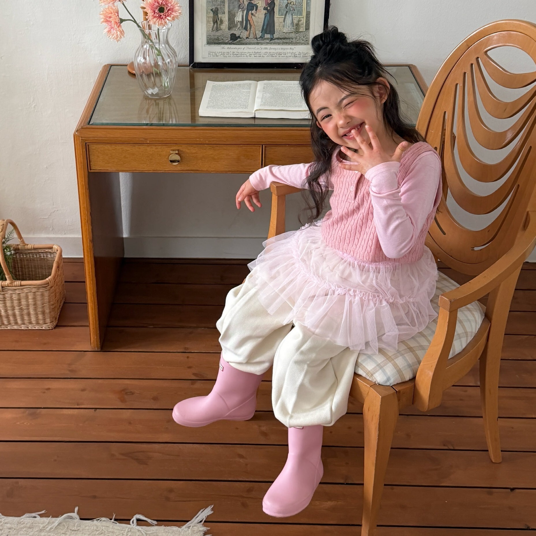 90-130 麻花針織背心 3色