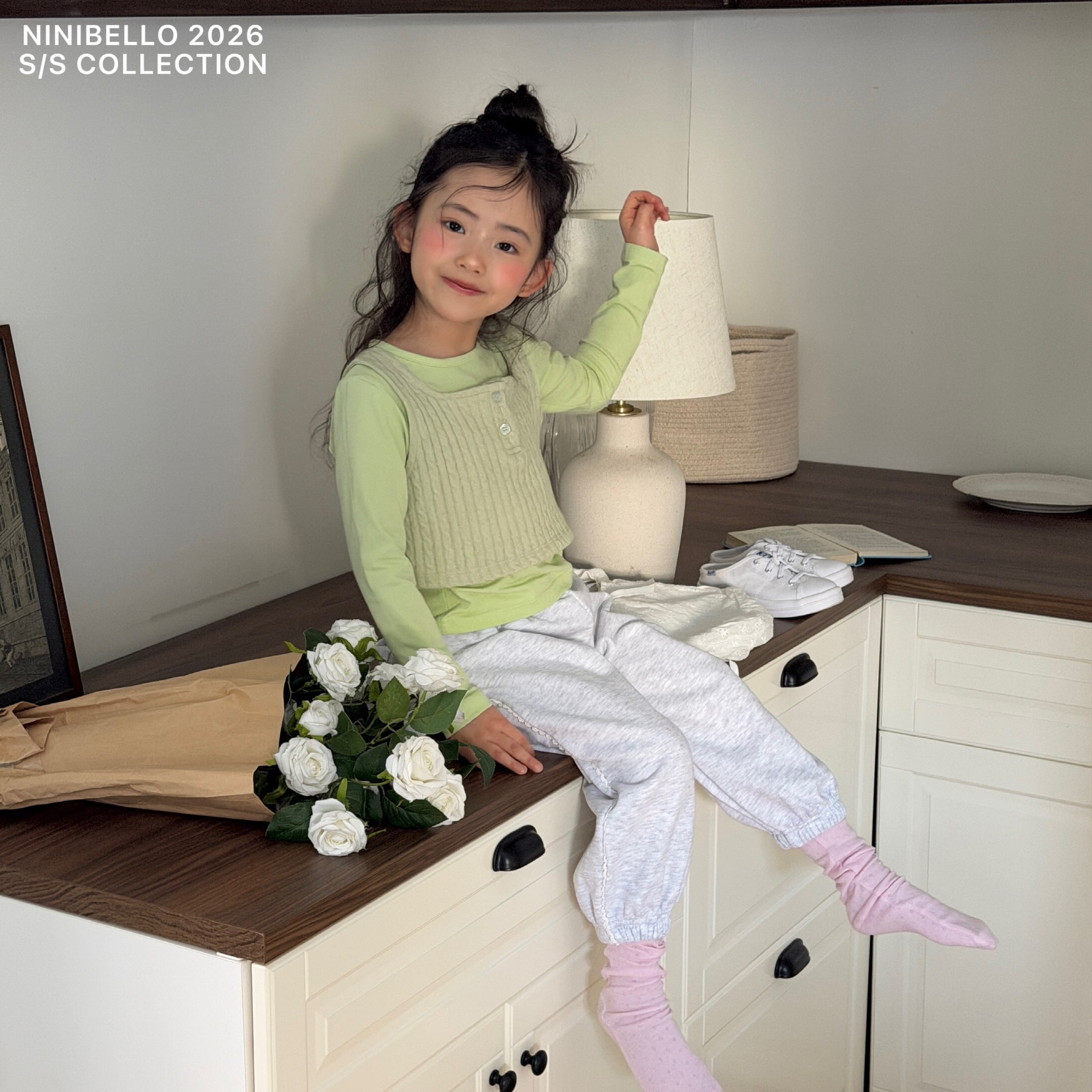 90-130 麻花針織背心 3色