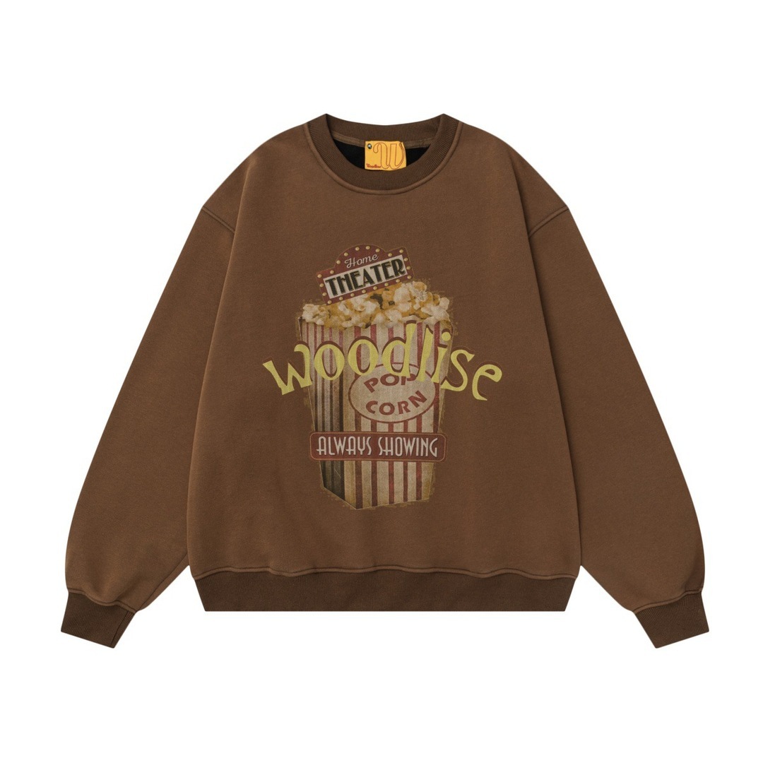 WOODLISE爆米花復古大學TEE