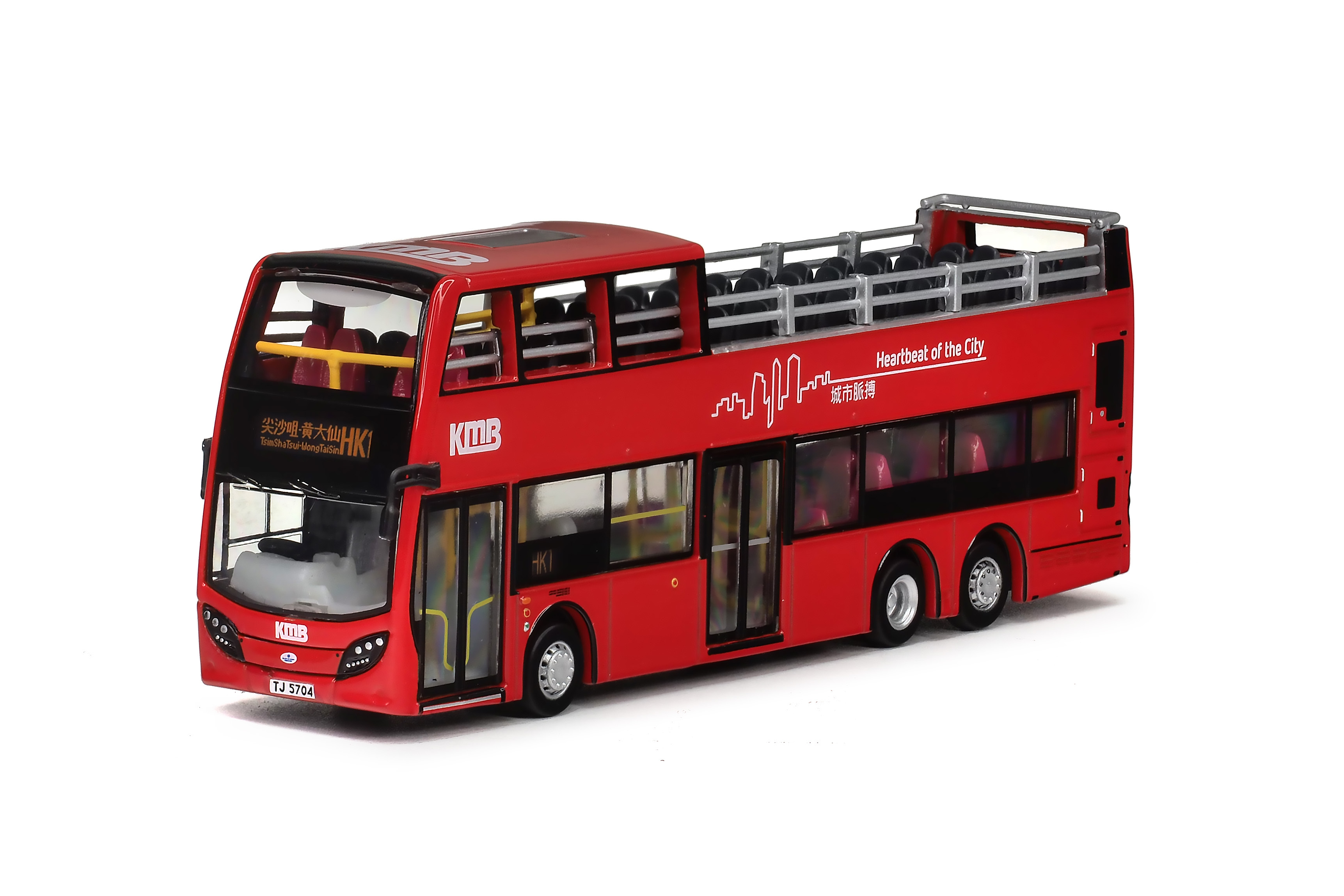 KMB2026060 1:120 九巴丹尼士歐盟五代12米開篷巴士 (HK1尖沙咀-黃大仙)