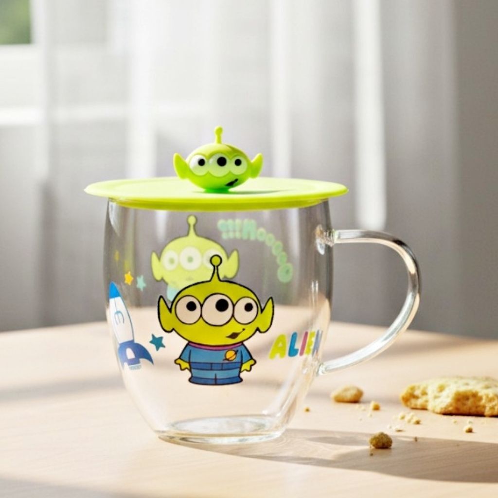 反斗奇兵 - 雙層玻璃杯連硅膠蓋(三眼仔)