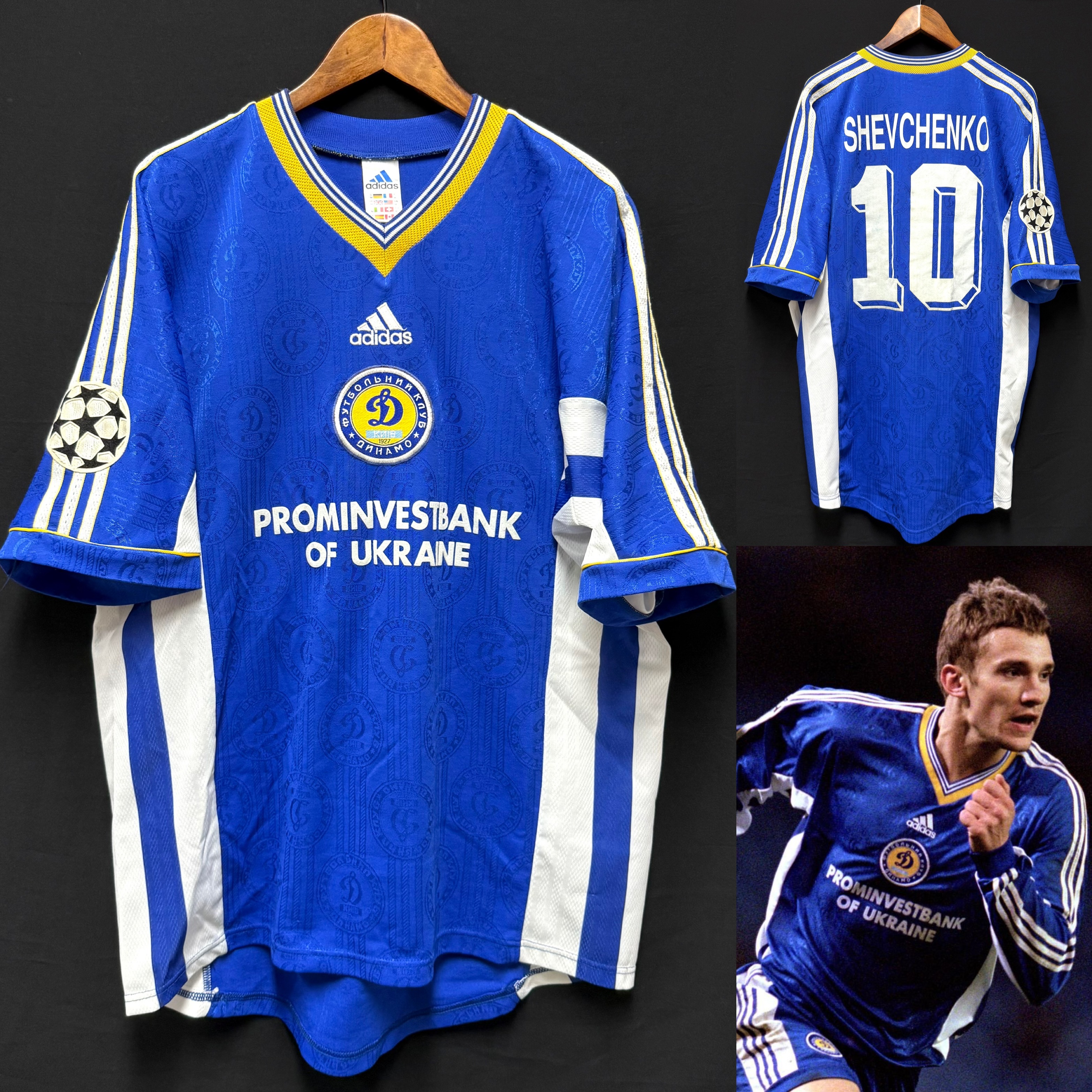 Dynamo Kyiv 1998-1999 Adidas Away Shirt #7 SHEVCHENKO