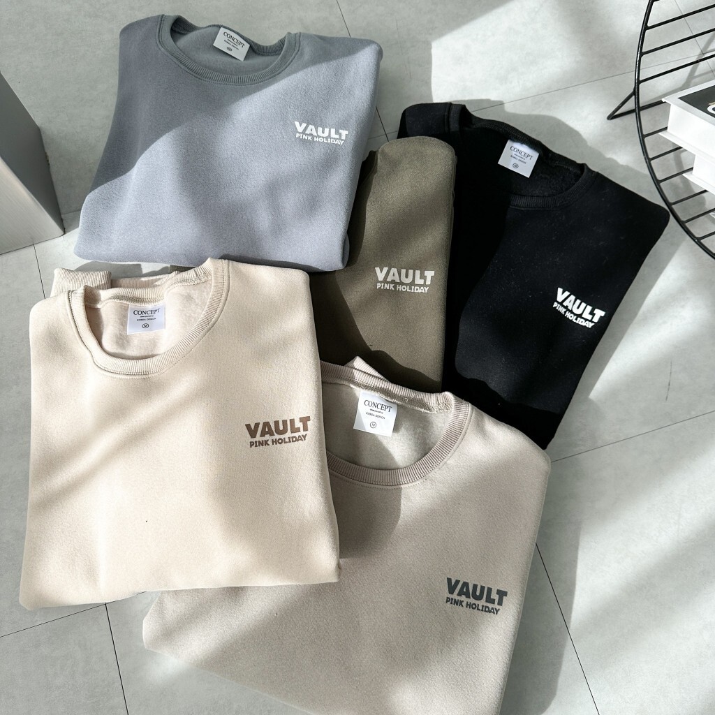 Vault 刷毛大學T 大學T  長袖 長T 秋冬款 刷毛T 內刷毛 80154