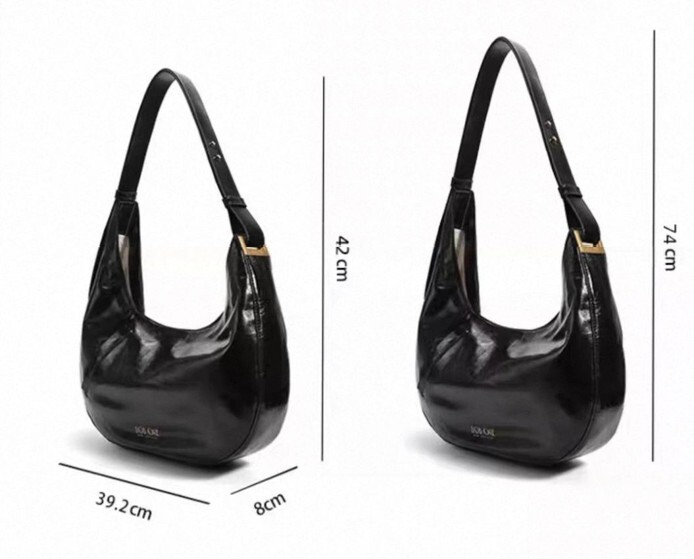 F1 Bob Oré FLEXI  hobo手袋 - 亮黑色