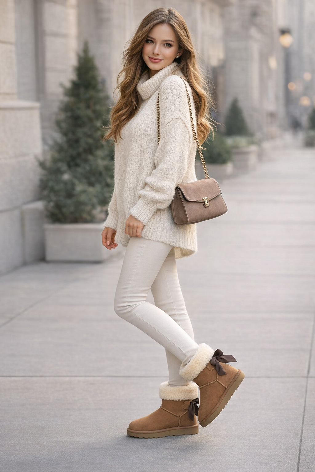 OBS298 UGG Mini Bailey Mixed Bow｜雙蝴蝶結甜美短筒雪靴（女裝）