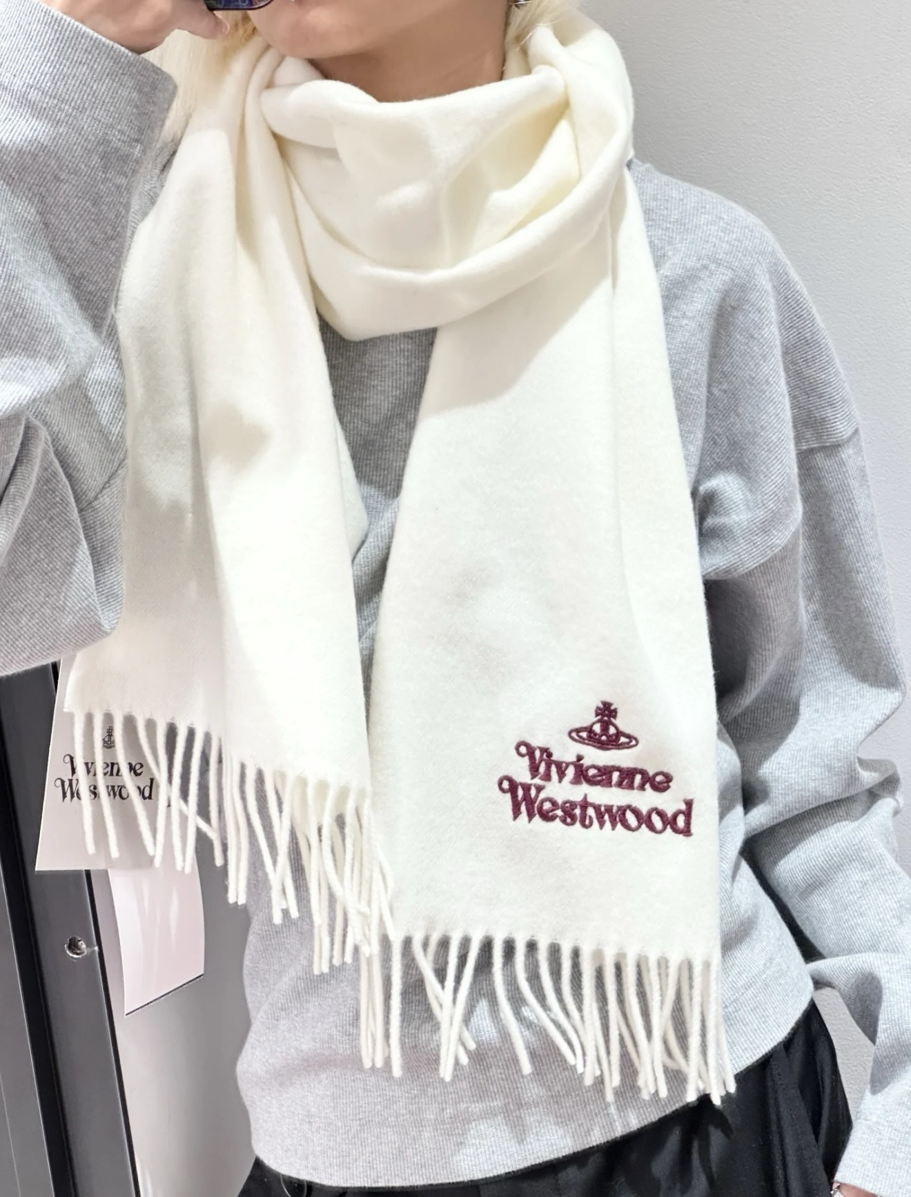❰ 香港現貨 ❱ Vivienne Westwood Embroidered Wool Scarf