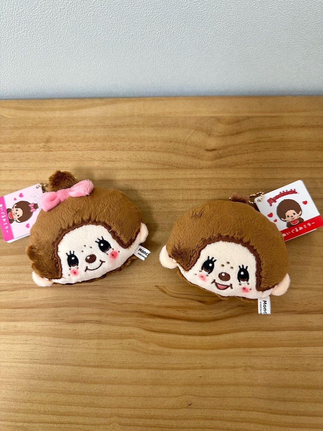 預購┃Monchhichi 夢奇奇 蒙奇奇 大頭 鏡子 吊飾