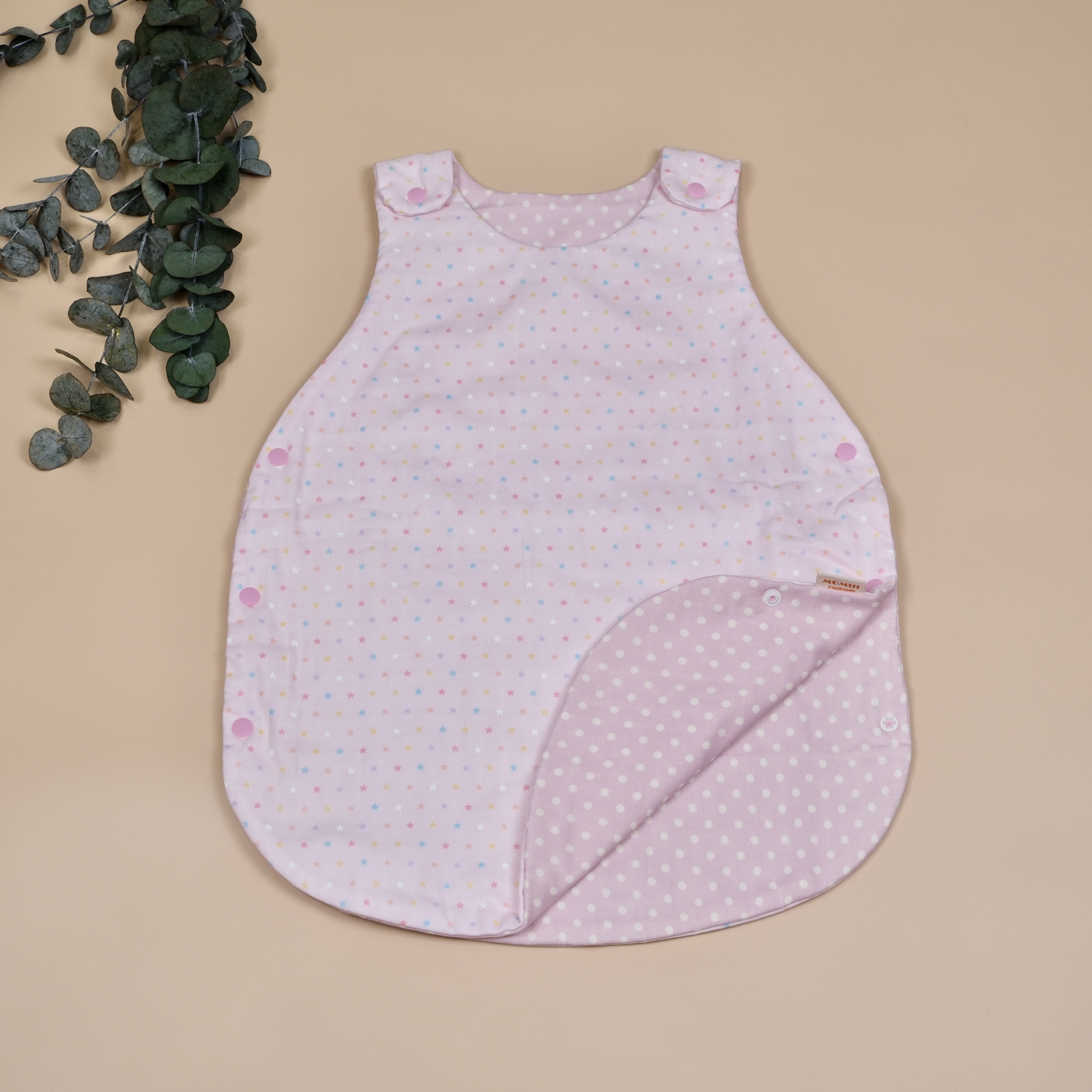 二重紗寶寶防踢被 | 星星粉紅