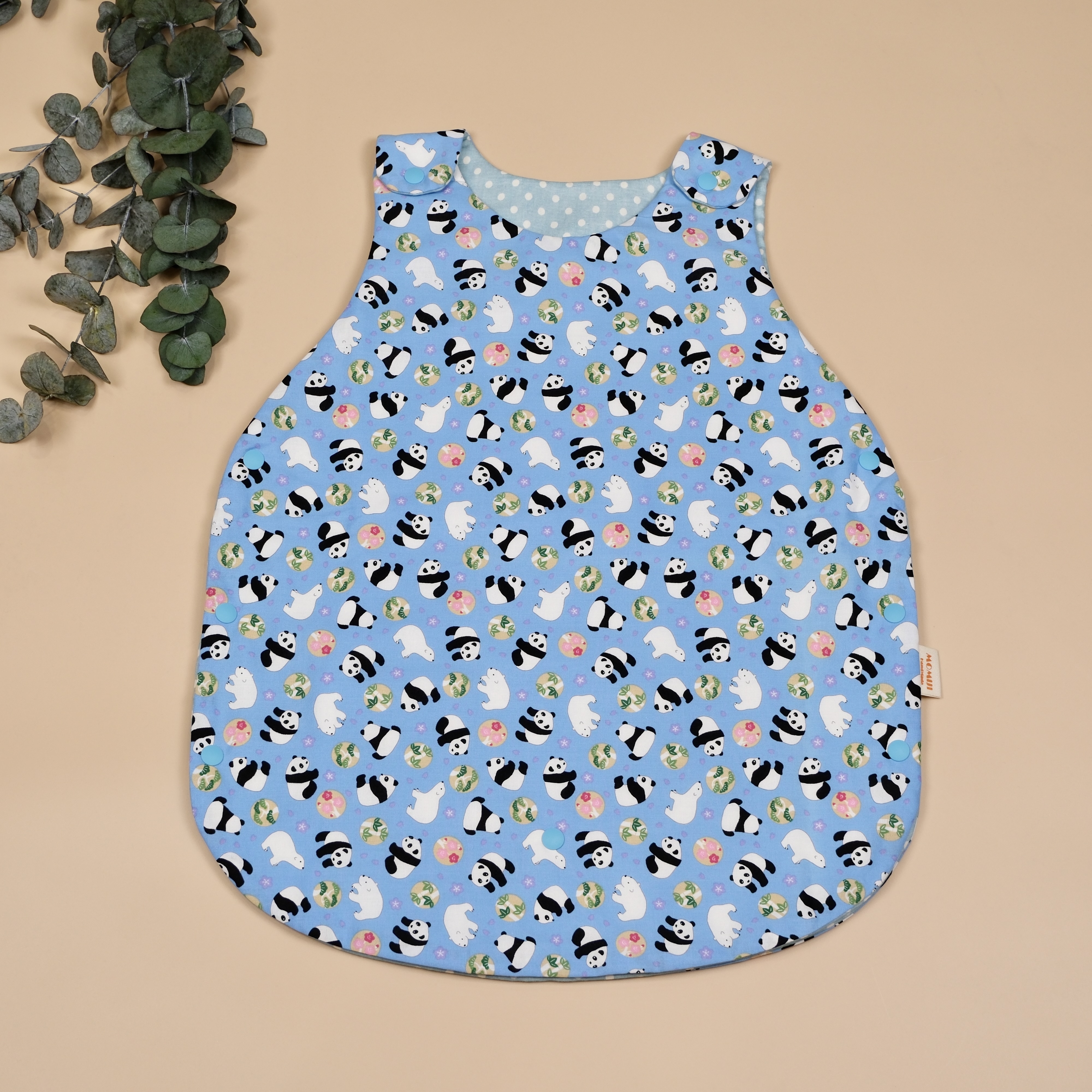 二重紗寶寶防踢被 ｜ 熊貓北極熊藍