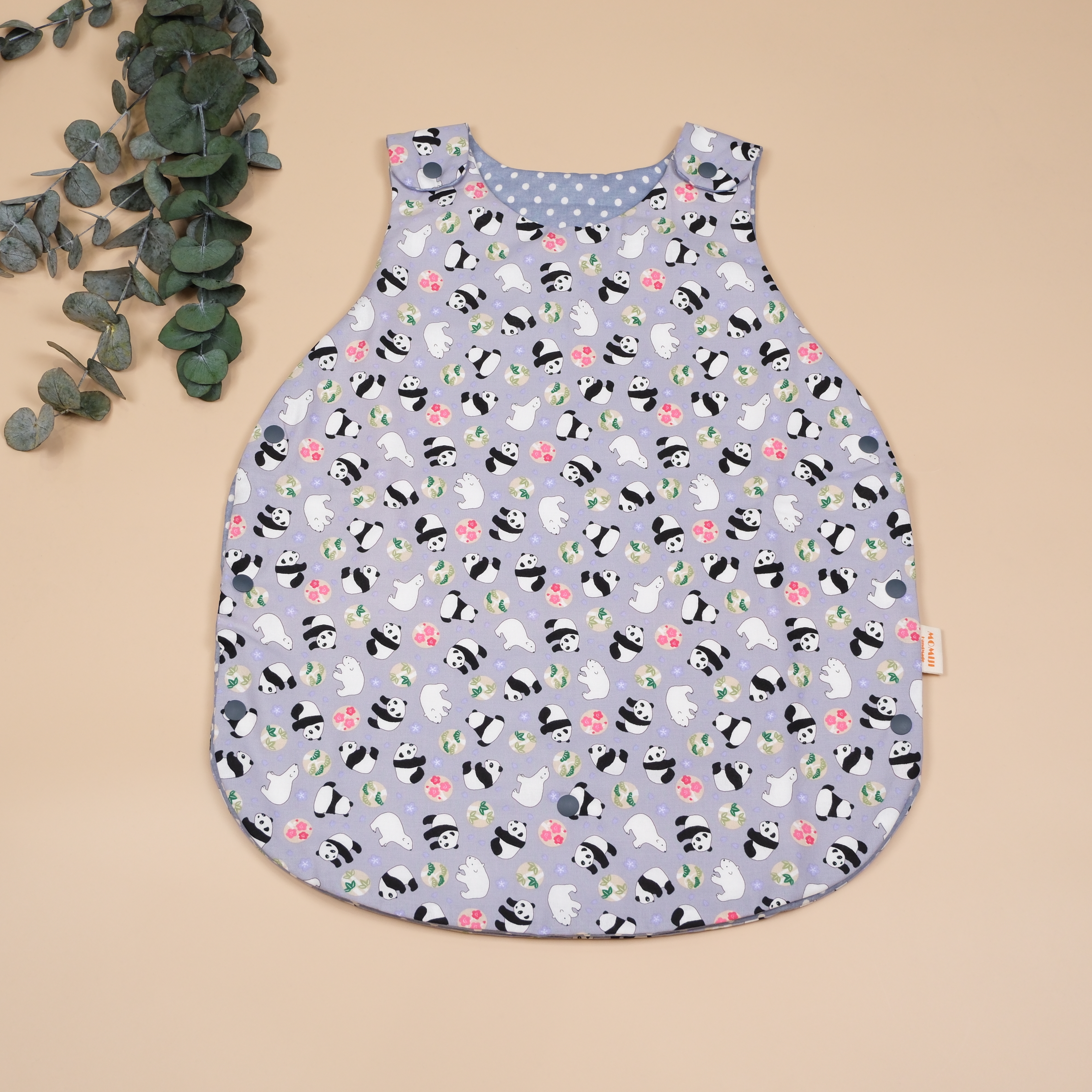 二重紗寶寶防踢被 ｜ 熊貓北極熊灰