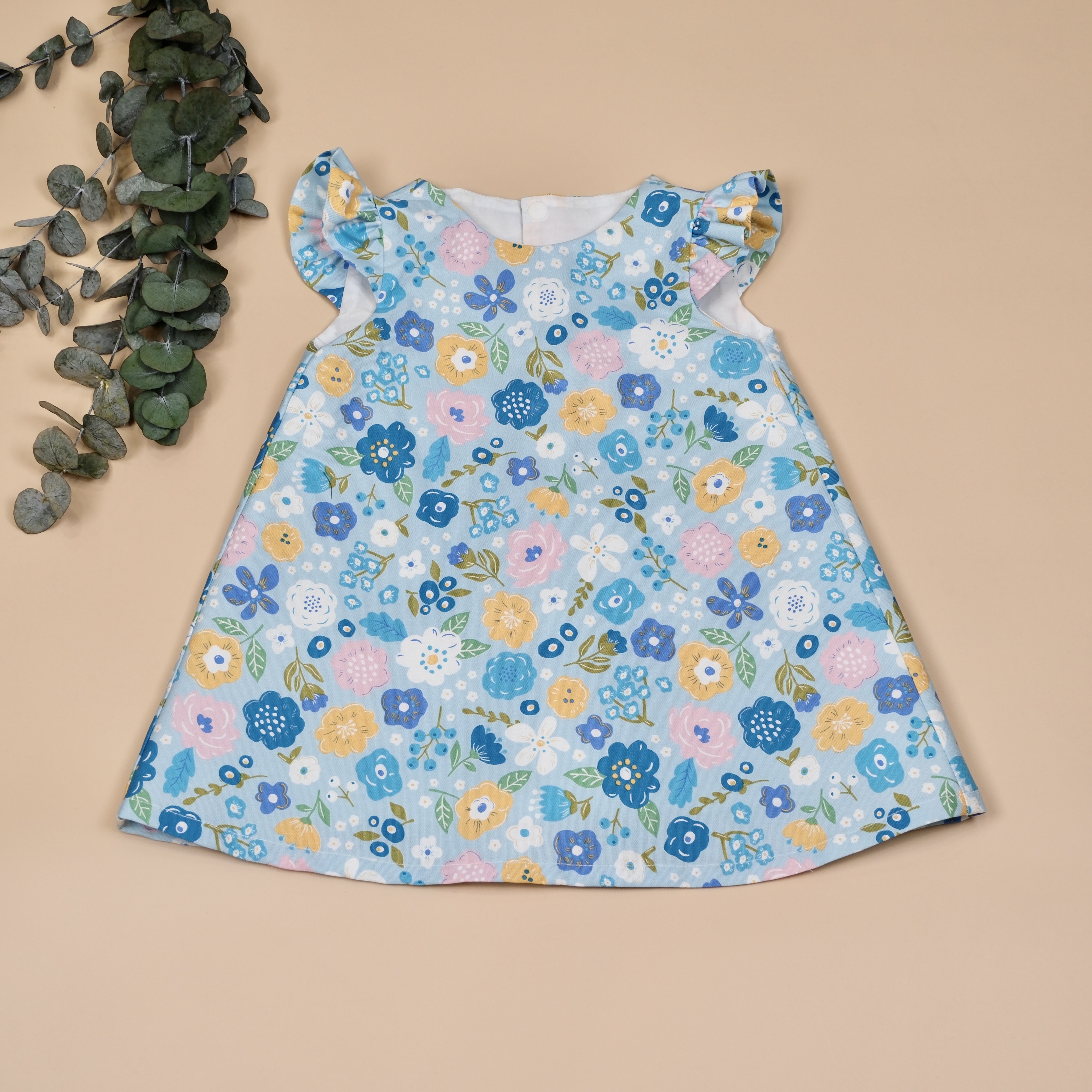 Printemps Bleu 春日藍花 ✤ 手作飛袖洋裝 ✤