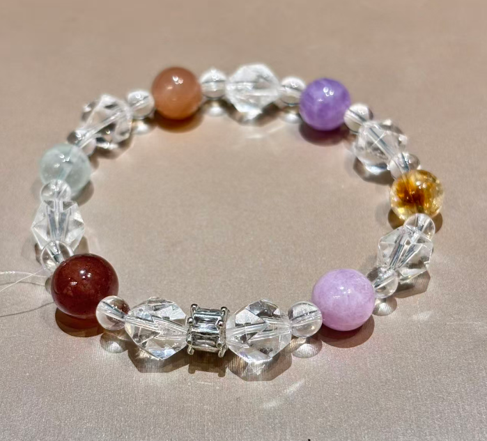 JY158-50810GC 白水晶隨形多寶手串 (Q23)