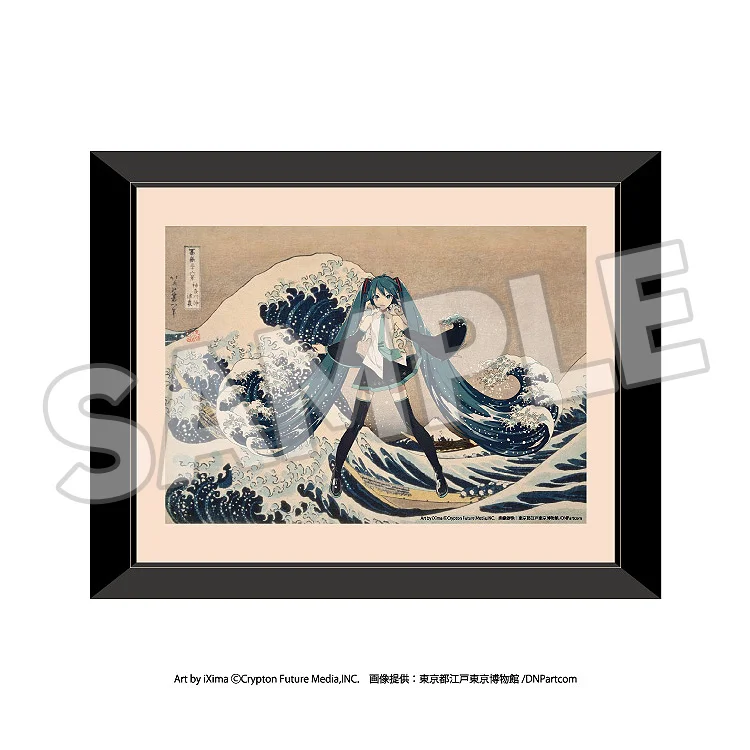 Hokusai×Miku Art Print - Great Wave/Kaihō Kairei