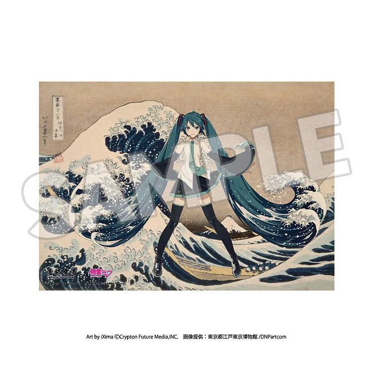 Hokusai×Miku Numbered A3 Acrylic Panel - Great Wave/Kaihō Kairei (Pre-order Only)