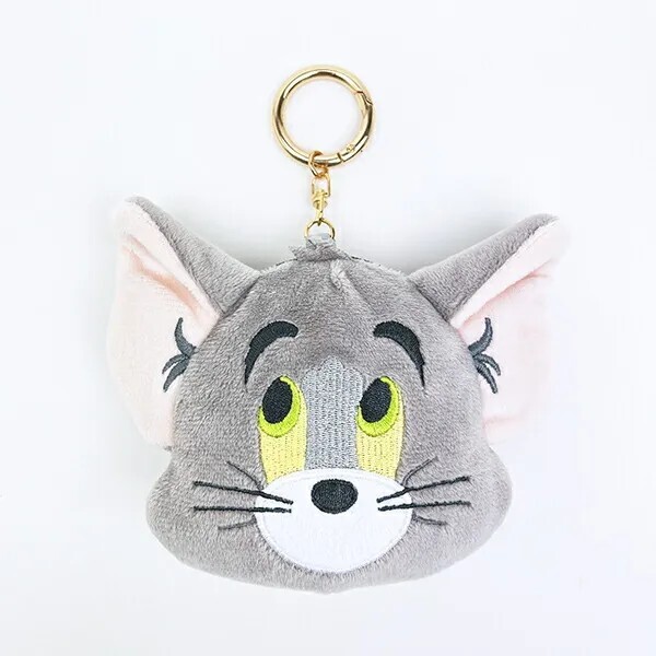 Tom and Jerry Tom Plush Zipper Mascot with Carabiner (Smug Face) Keychain