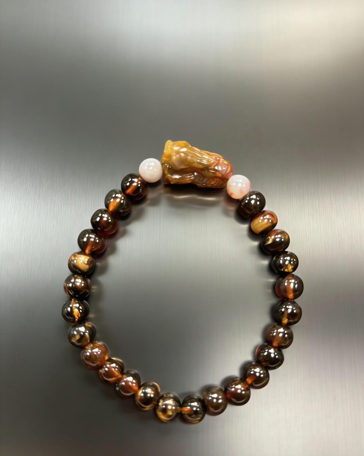 1 LZ1833 RED BLOOD AMBER AZURE  DRAGON FORMATION BRACELET