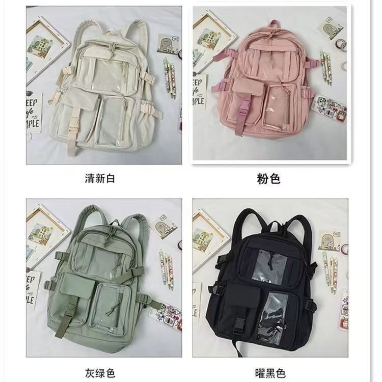 男女通用 书包双肩 开窗书包 可放公仔