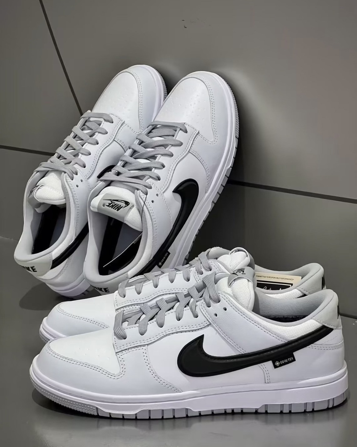 <現貨在途🏃🏻‍♂️>Nike Dunk Low Gore-Tex "White Black" 灰黑