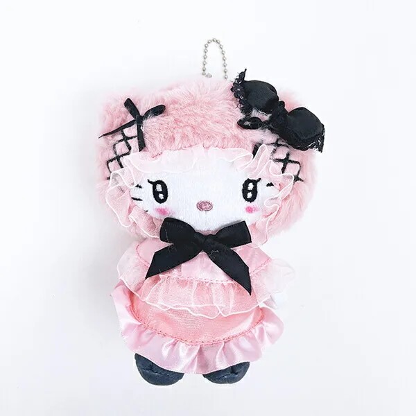 Sanrio Hello Kitty Mascot Plush Pouch Fluffy Cape Pink