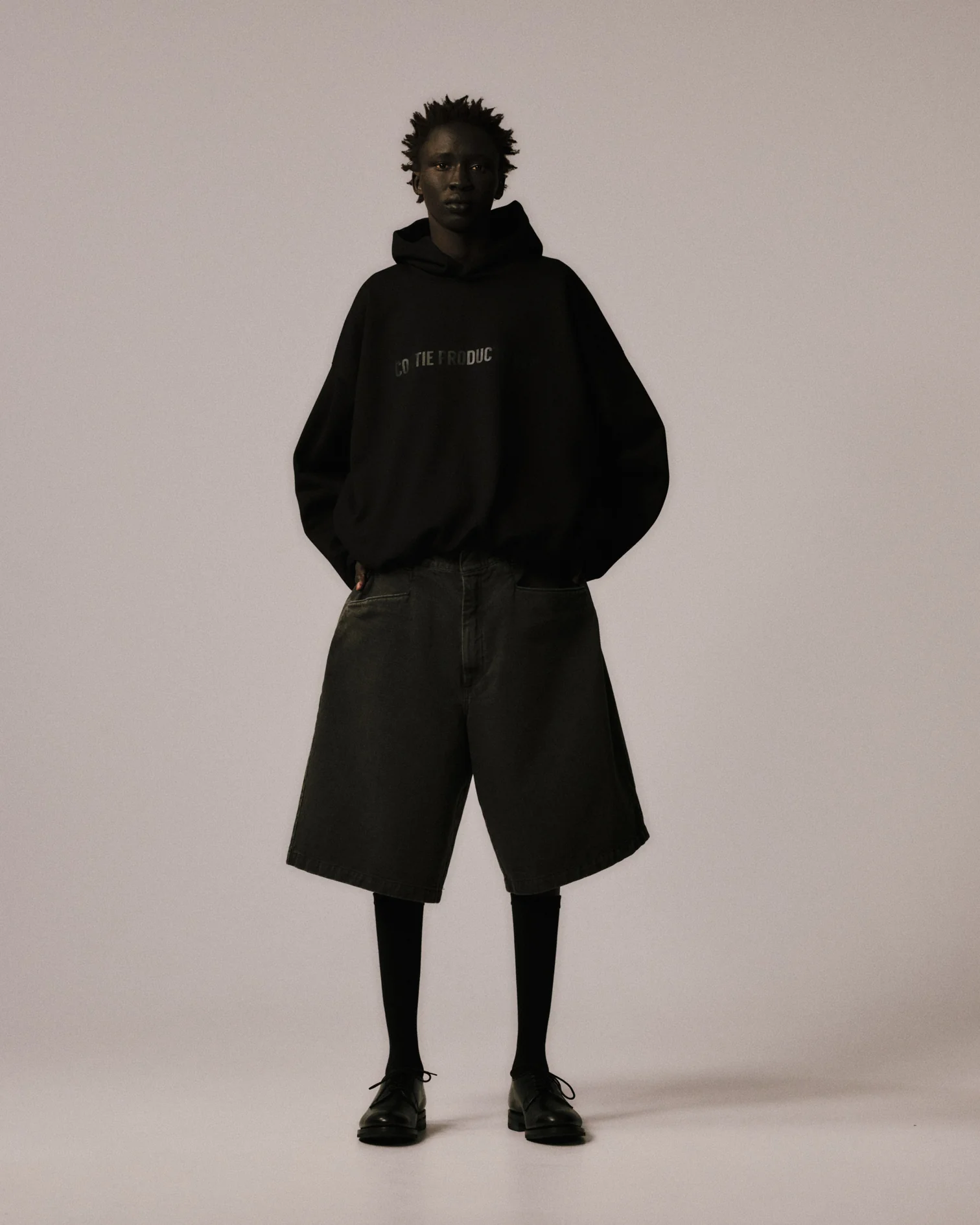 COOTIE PRODUCTIONS - Swallow Rib Sweat Hoodie / BLACK