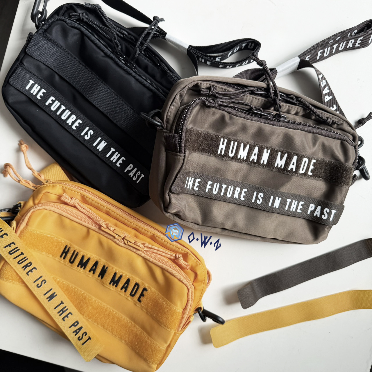 【OWN】HUMAN MADE 經典 造型 日系 軍工 工裝 造型 腰包 小包 側背包 魔鬼氈 黑色 咖啡色 黃色