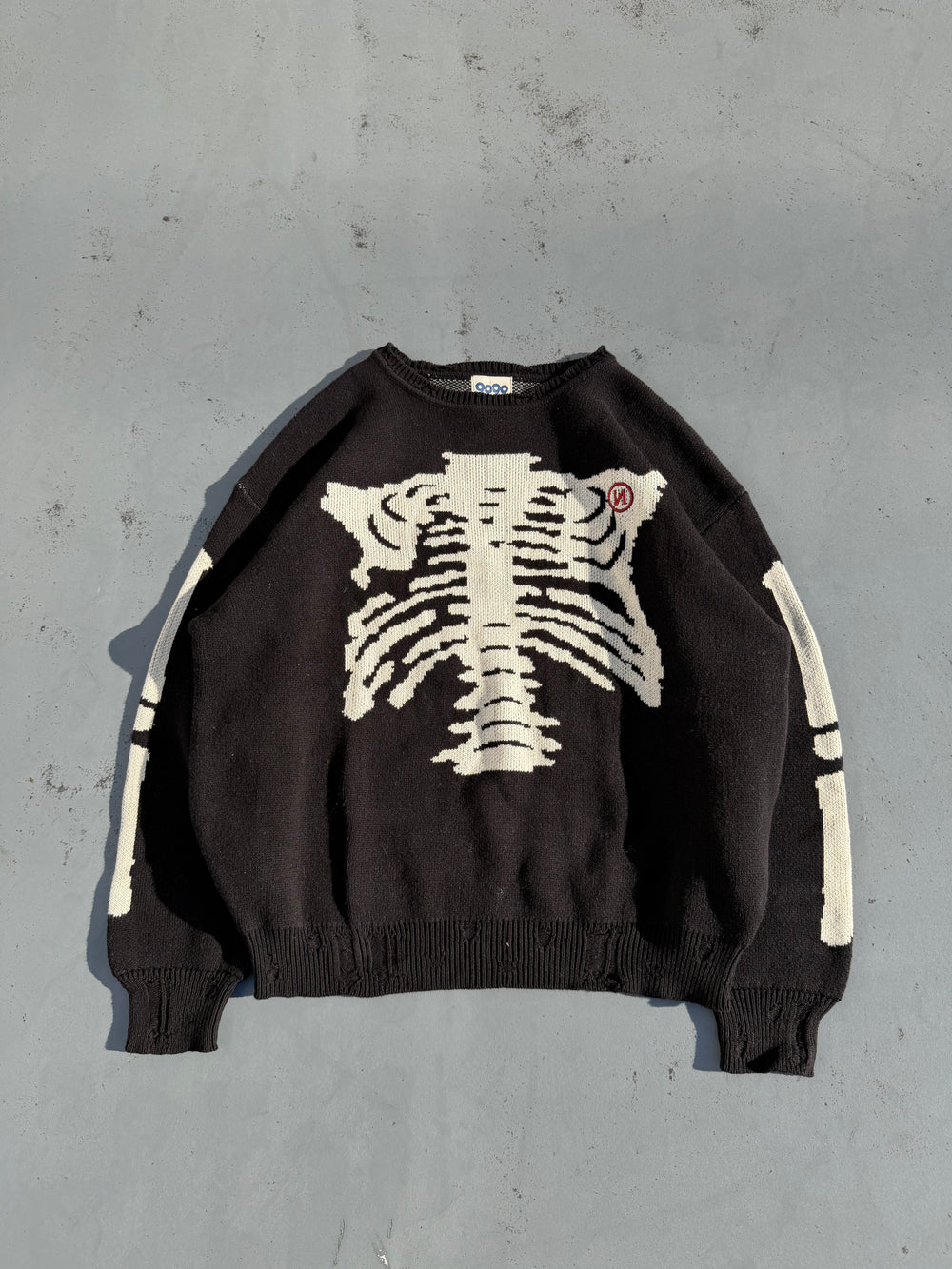 2025AW 9090 Digital Bone Damage Knit 骨頭 針織 長袖 長T 現貨 NN2172