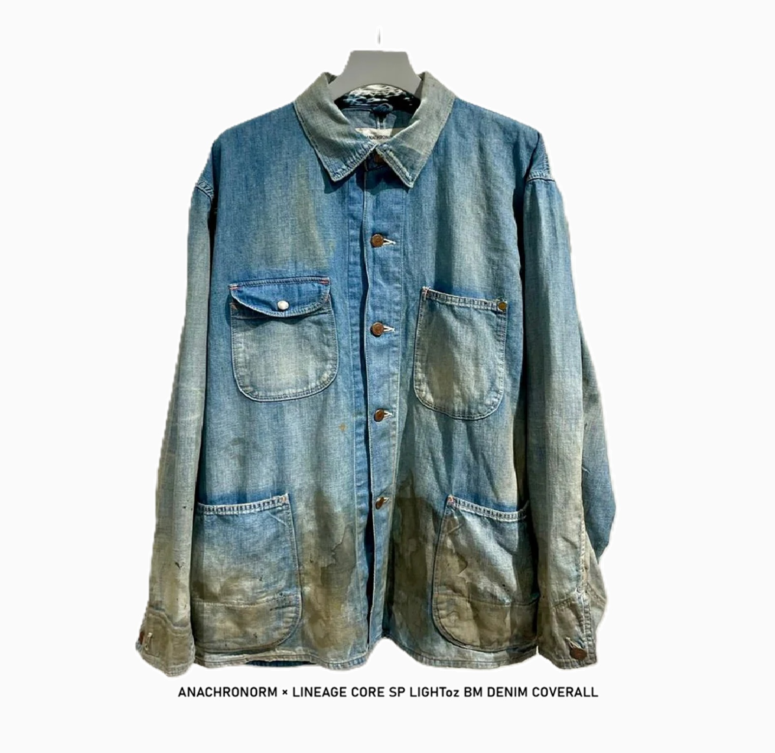 ANACHRONORM × LINEAGE CORE SP LIGHToz BM DENIM COVERALL - INDIGO PRE ORDER ITEM (預訂中)